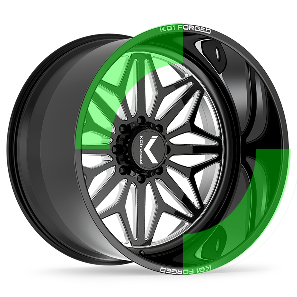KF014 Snow - Gloss Black Machined
