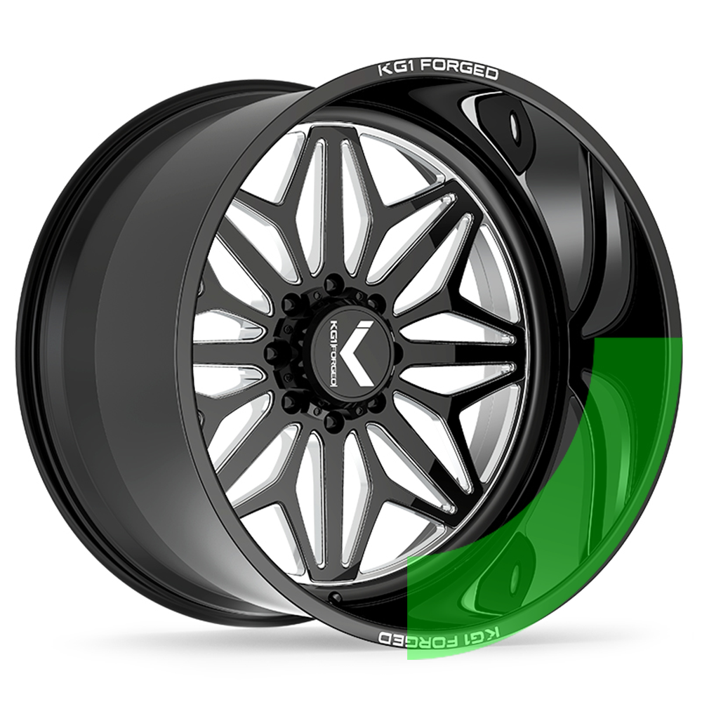 KF014 Snow - Gloss Black Machined