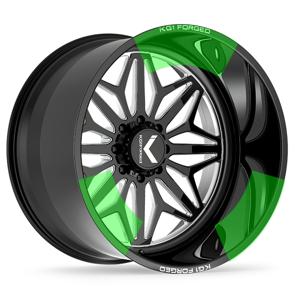 KF014 Snow - Gloss Black Machined