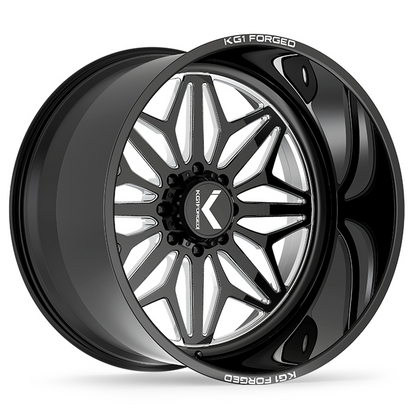 KF014 Snow - Gloss Black Machined
