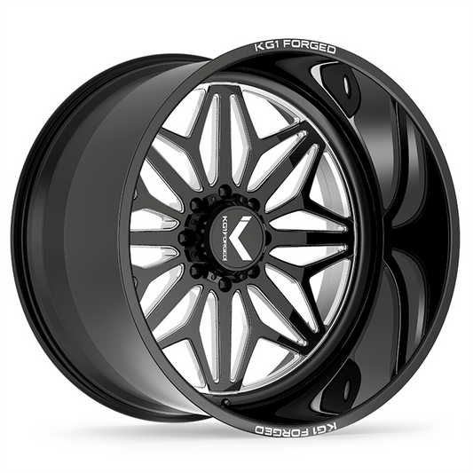 KF014 Snow - Gloss Black Machined